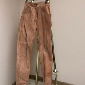 Fully lined leather suede slacks